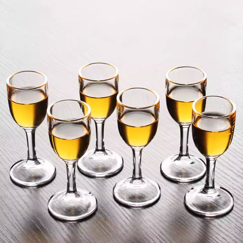 Wine Beer And Spirit - ชุดแก้วไวน์ขนาดเล็ก 6 ชิ้น แก้วช็อตสุดหรู แก้วไบจิ่ว แก้วใสสำหรับงานปาร์ตี้