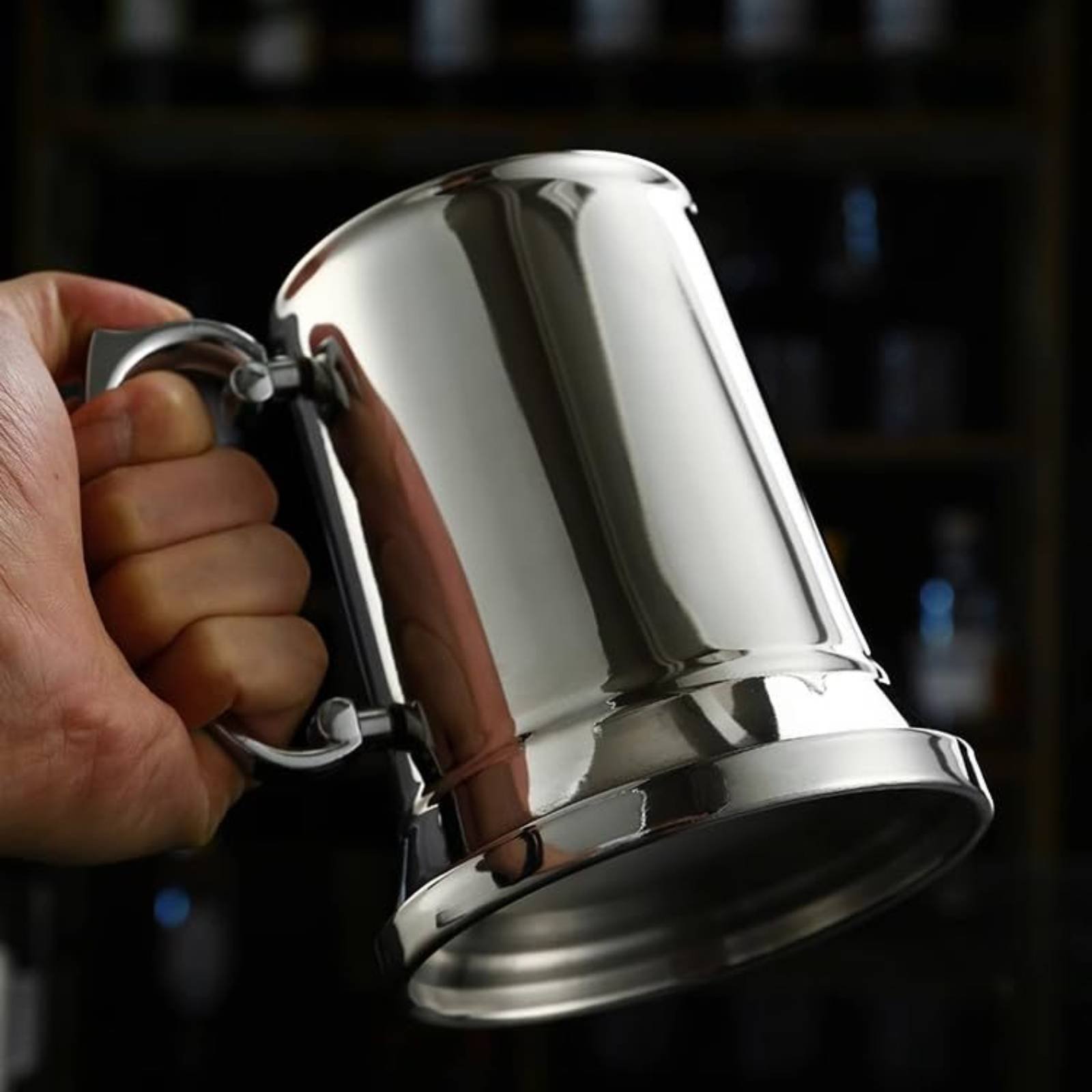 Beer Mug Handled - แก้วเครื่องดื่มแบบผสม 2 ชิ้น แก้วเบียร์สแตนเลสเคลือบโลหะ แก้วน้ำพร้อมหูจับแข็งแรง ปลอดภัยสำหรับเครื่องล้างจาน