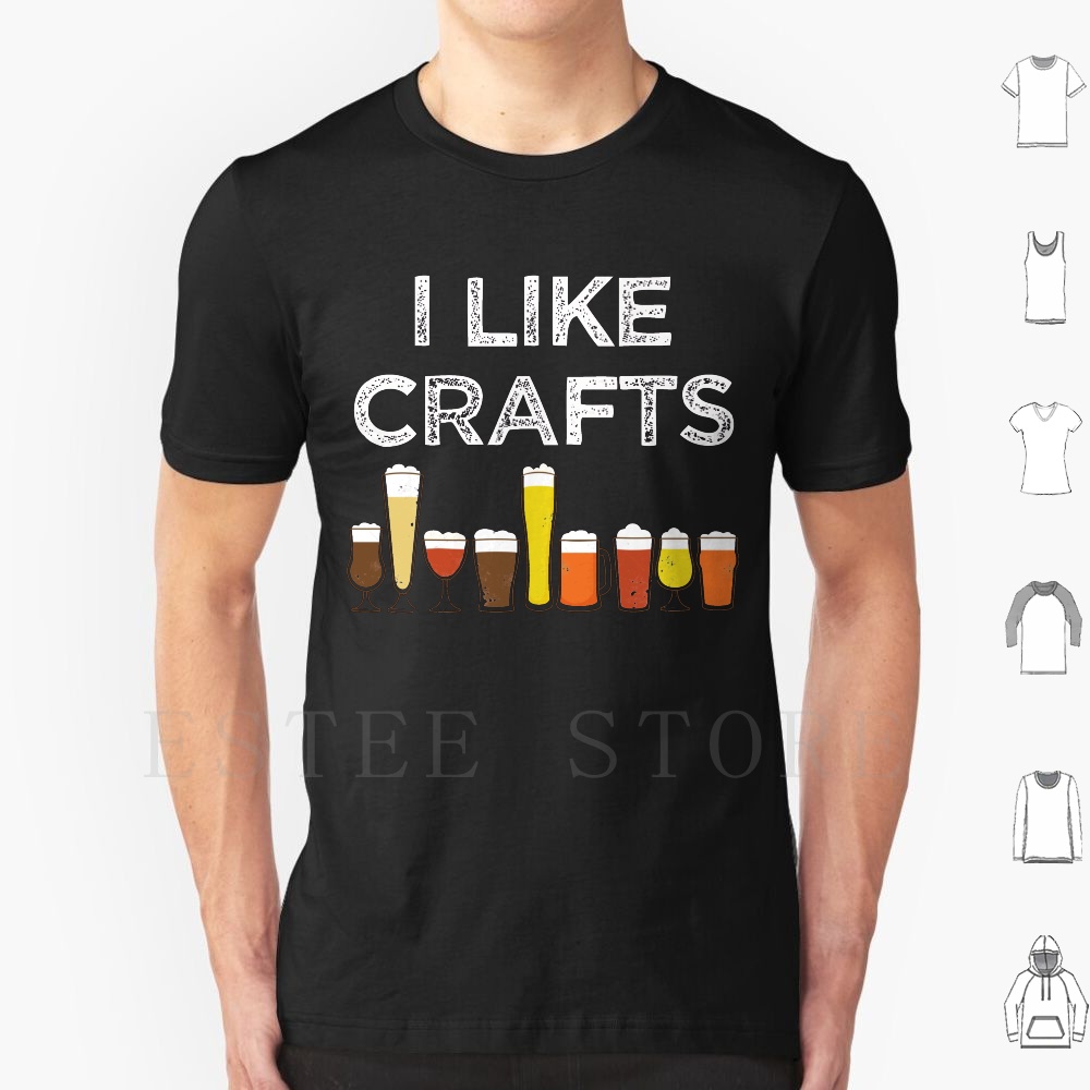 Wine Like Beer - ฉันชอบเสื้อยืด เสื้อยืดผ้าฝ้ายผู้ชาย พิมพ์ลาย DIY ฉันชอบแก้ว เบียร์