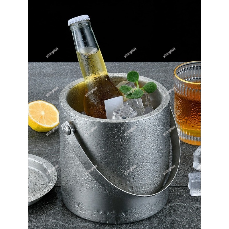 Wine Beer Cooler - ถังน้ำแข็งสแตนเลส 304 แบบสองชั้นสำหรับเก็บความเย็นของไวน์และเบียร์ เหมาะสำหรับใช้ในบาร์และคลับ