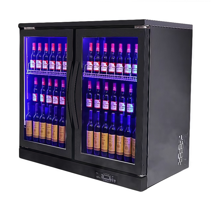 Beer Wine Zone - ตู้แช่เครื่องดื่มขนาดเล็กแบบระบายความร้อนด้วยอากาศ ป้องกันน้ำแข็งเกาะ พร้อมกุญแจล็อค สำหรับเก็บเบียร์ น้ำผลไม้ ไวน์