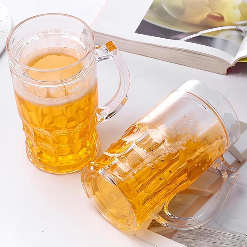 Beer Mug Handled - 450ml ตลกปลอมแก้วเบียร์สมจริงแก้วเบียร์จับของเล่น Tricky Creative เบียร์รุ่น Prank