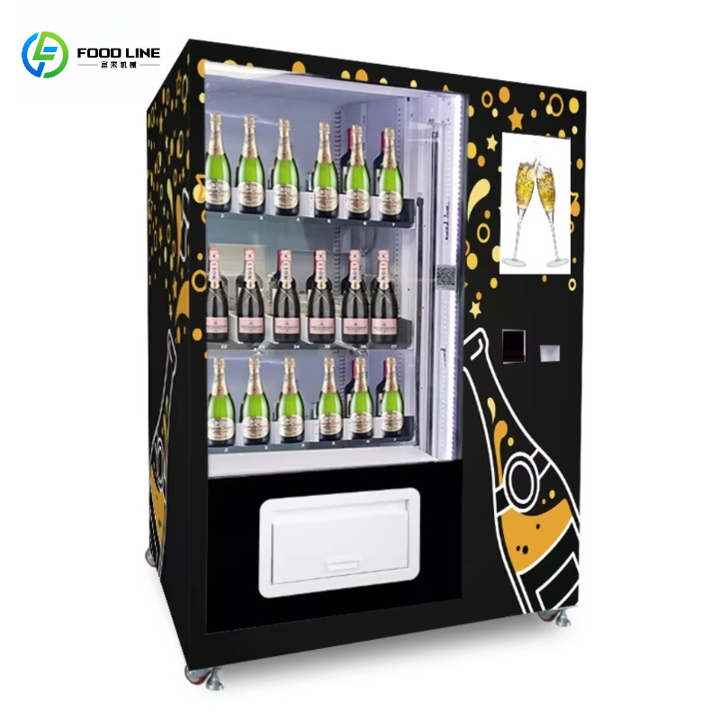 Wine Beer & More - ตู้จำหน่ายเครื่องดื่มแบบกำหนดเองพร้อมระบบลิฟท์สำหรับไวไฟ ค็อกเทล แชมเปญ ไวน์ โซดา น้ำอัดลม