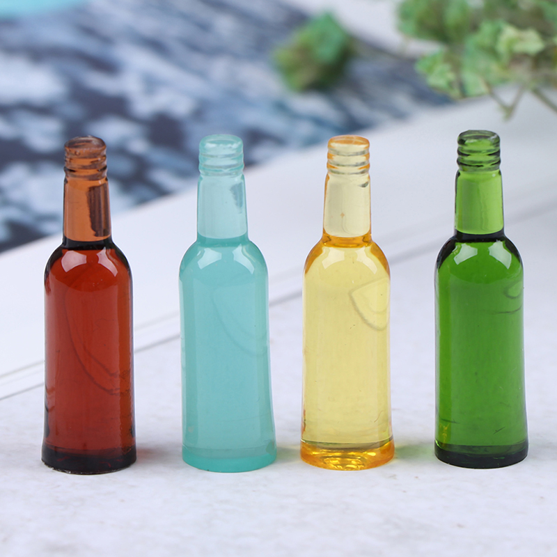 Wine Beer & More - 6 ชิ้น 1:12 ตุ๊กตาจิ๋ว ขวดเบียร์ ไวน์