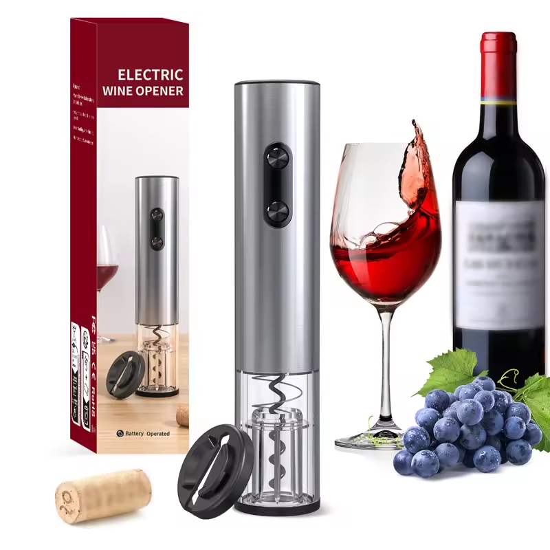 Wine Beer Opener - ที่เปิดขวดไวน์ไฟฟ้า 1/4 ชิ้น ที่เปิดขวดไวน์อัตโนมัติ ที่เปิดขวดไวน์แดง อุปกรณ์เปิดไวน์