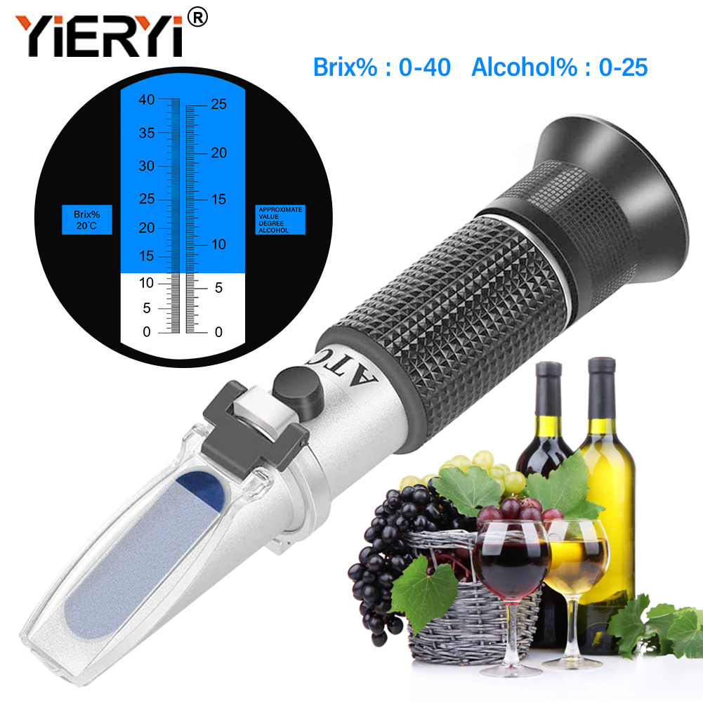 Wine Beer Brand - เครื่องวัดความหวานแบบรีแฟรกโตมิเตอร์ ยี่ห้อ Yieryi ของแท้ 100% สำหรับวัดค่าบริกซ์