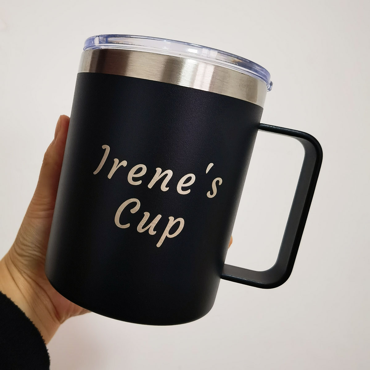 Beer Mug Handled - แก้วน้ำสแตนเลสขนาด 16 ออนซ์ แก้วเก็บความร้อนสุญญากาศ แก้วกาแฟ แก้วเบียร์