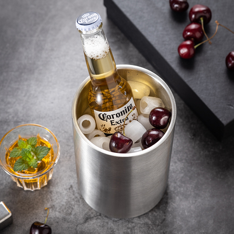 Wine Bottle Size - ตู้แช่ไวน์ผนังคู่สแตนเลสฉนวนตู้แช่ไวน์แบบตั้งโต๊ะสําหรับแชมเปญไวน์ขาวเหมาะกับขวดขนาดมาตรฐานส่วนใหญ่