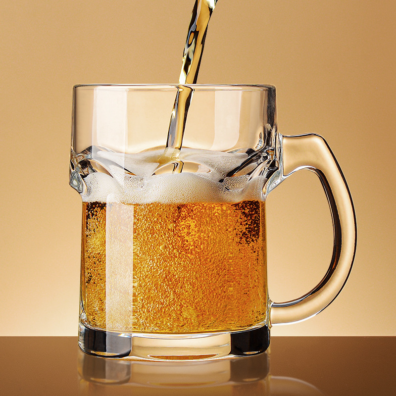 Beer Mug Handled - แก้วเบียร์ทรงบ้านพร้อมหูจับ แก้วน้ำดีไซน์เก๋ แก้วเบียร์ขนาดใหญ่พิเศษ แก้วไวน์ ความจุ 500