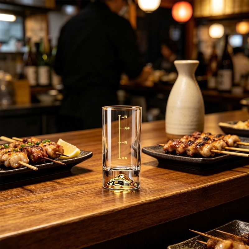 Wine Beer And Spirit - แก้วค็อกเทลหรูหรา แก้วคริสตัลเคลือบทอง แก้วรูปทรงภูเขาสีทอง แก้วไวน์ 50 มล./100