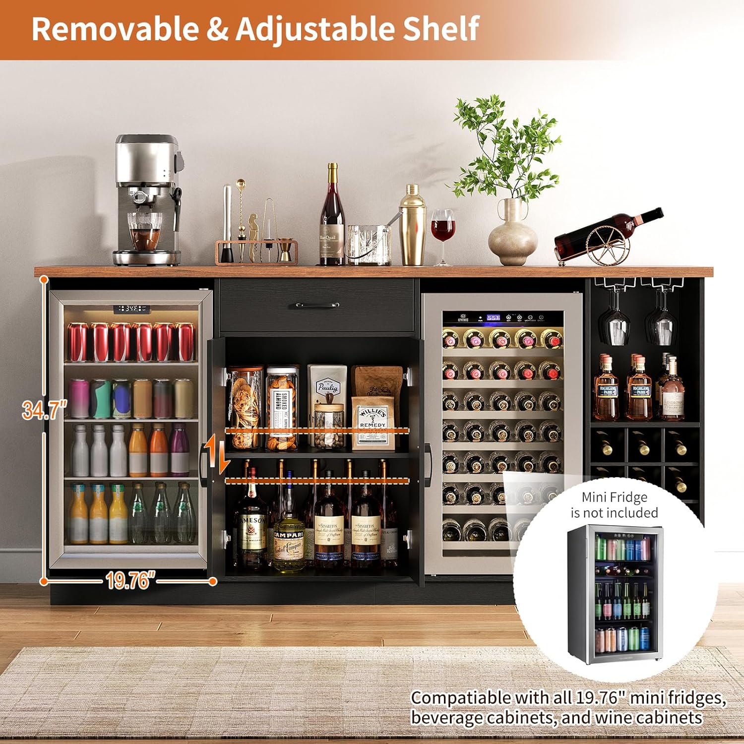 ตู้บาร์กาแฟขนาดใหญ่ 78.74 นิ้ว - Wine Beer Cooler บทวิจารณ์และราคา
