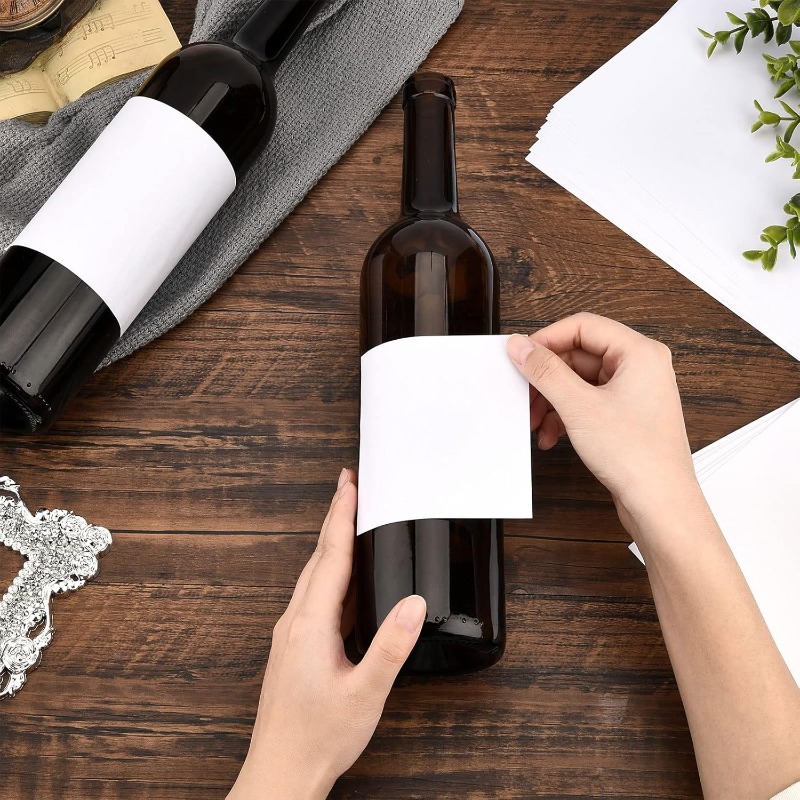 ฉลากไวน์เปล่ามี2ขนาด20แผ่น/100 - Wine Bottle Size บทวิจารณ์และราคา