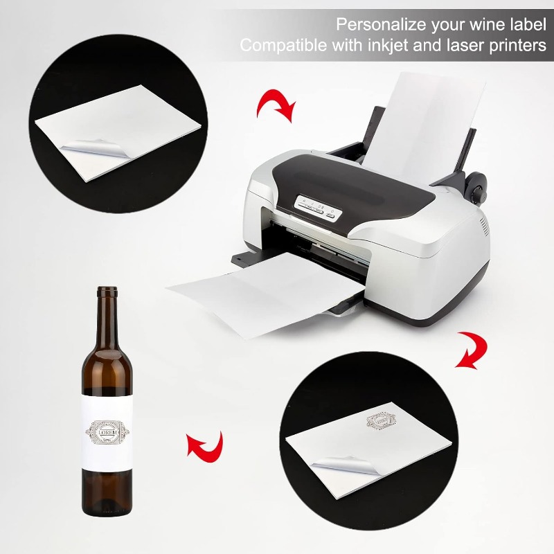 ฉลากไวน์เปล่ามี2ขนาด20แผ่น/100 - Wine Bottle Size บทวิจารณ์และราคา