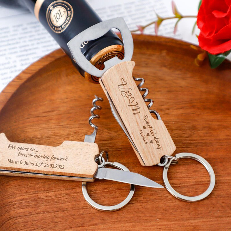 พวงกุญแจเปิดขวดสลักโลโก้ตามสั่ - Wine Beer Opener บทวิจารณ์และราคา