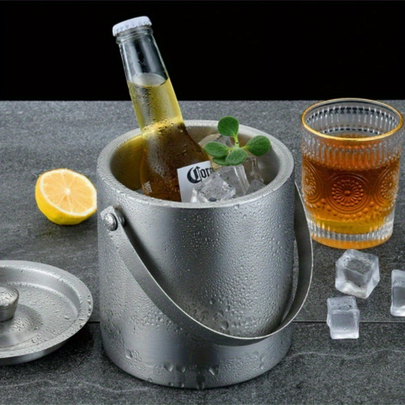 ถังน้ำแข็งฉนวนสแตนเลส1.6L/2L/3 - Wine Beer Cooler บทวิจารณ์และราคา