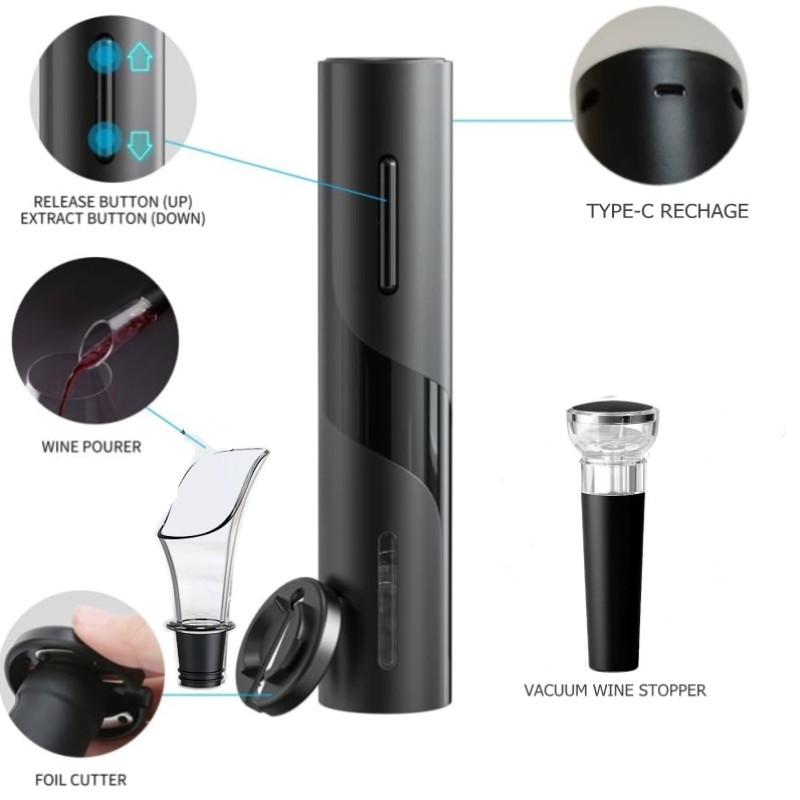 ชาร์จมัลติฟังก์ชั่ไฟฟ้าอัตโนมั - Wine Beer Opener บทวิจารณ์และราคา