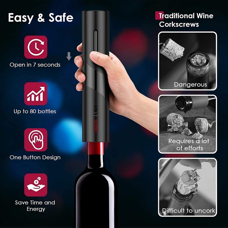ชาร์จมัลติฟังก์ชั่ไฟฟ้าอัตโนมั - Wine Beer Opener บทวิจารณ์และราคา