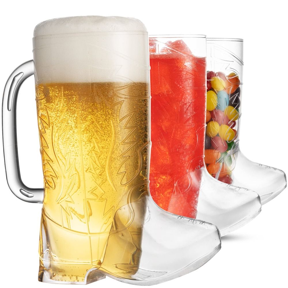 แก้วบูทคาวบอยพลาสติกใหม่ 17 ออ - Beer Mug Handled บทวิจารณ์และราคา