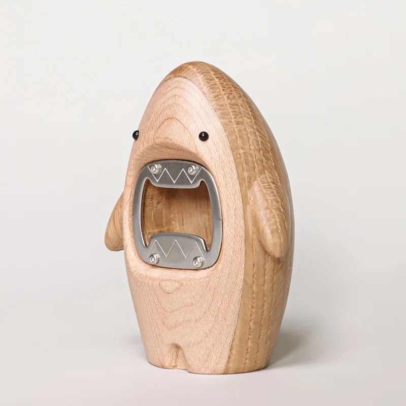 ที่เปิดขวดเบียร์รูปฉลามไม้สุดส - Wine Beer Opener บทวิจารณ์และราคา