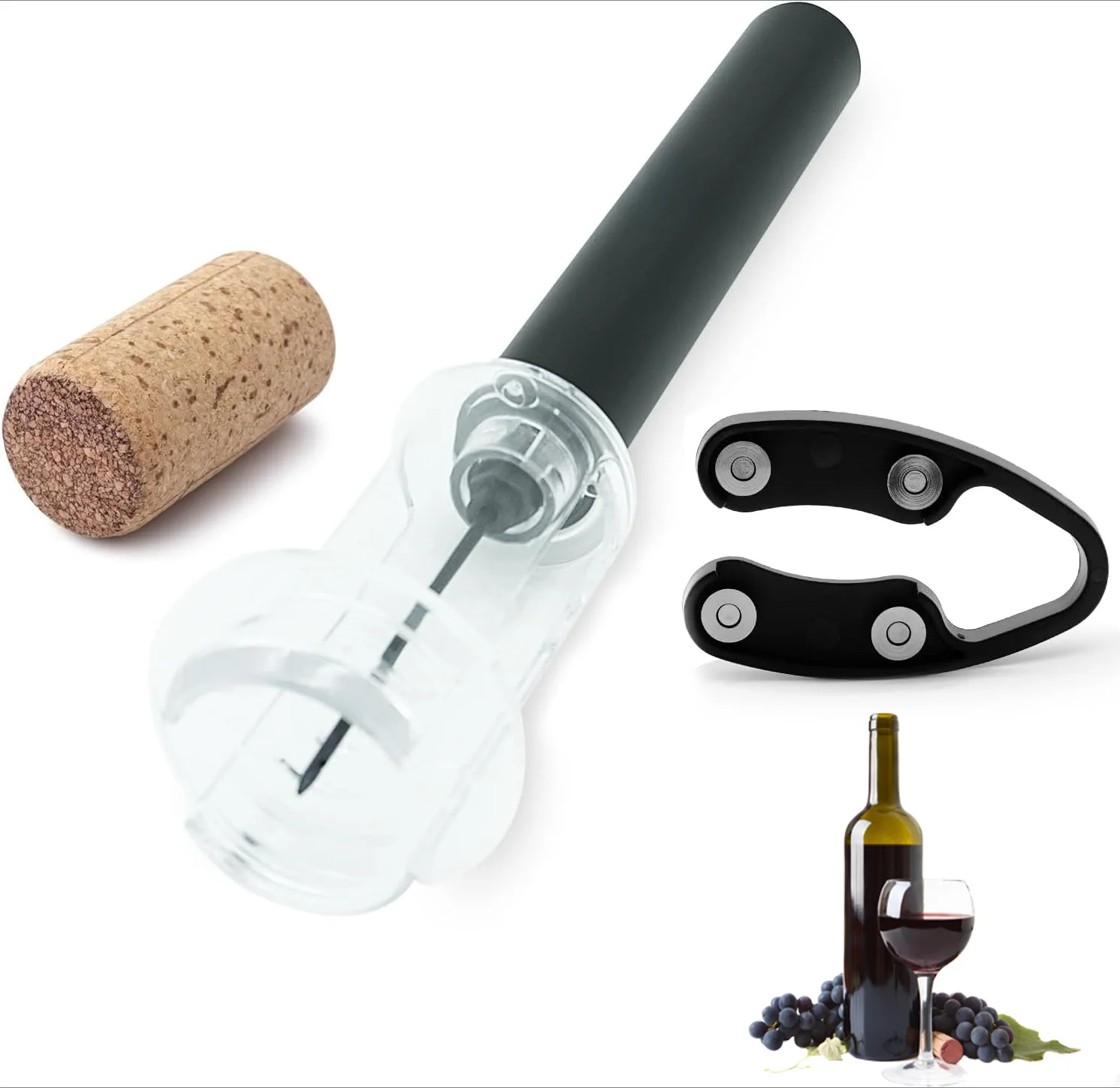 Air ปั๊มที่เปิดขวดไวน์ความดันอ - Wine Beer Opener บทวิจารณ์และราคา
