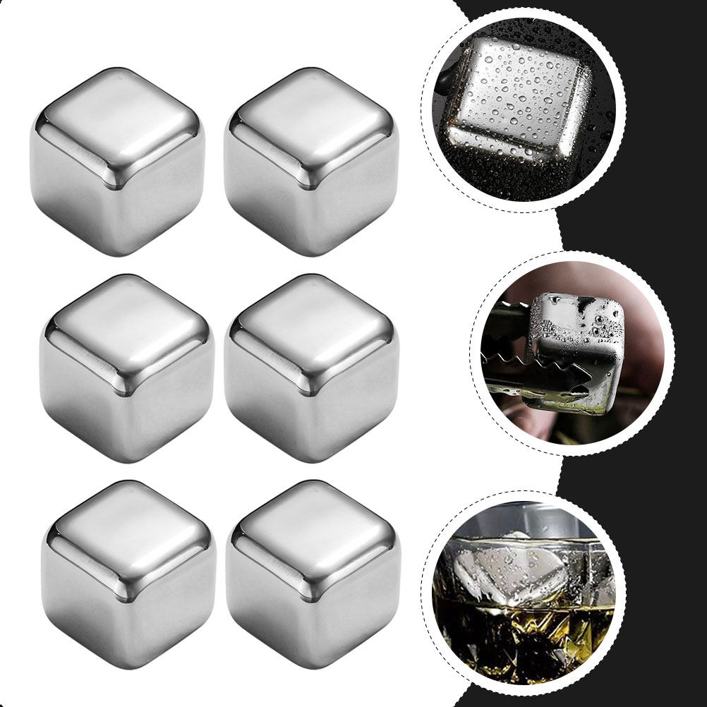 หินสแตนเลสสำหรับไวน์ 6 ชิ้น ใช - Wine Beer Cooler บทวิจารณ์และราคา
